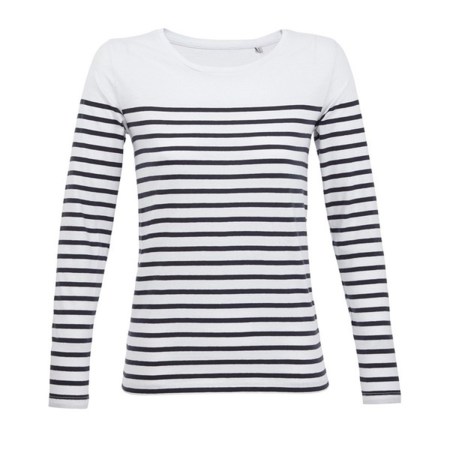  Γυναικεία μπλούζα - Matelot LSL Women 03100 λευκό/navy