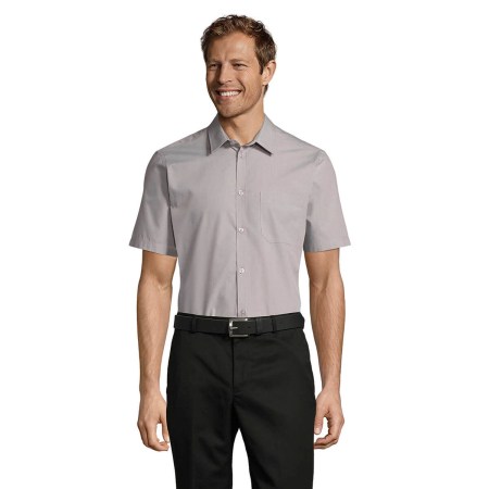 Κοντομάνικο πουκάμισο (Bristol Fit 02923) γκρι μελανζέ