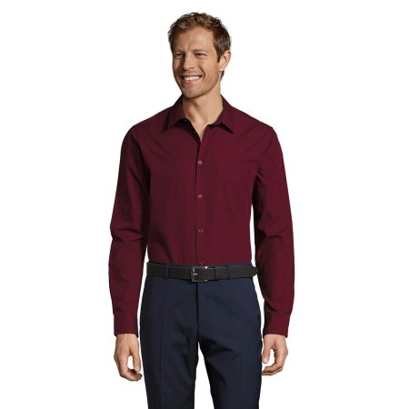 Ανδρικό πουκάμισο (Baltimore Fit 02922) μπορντώ
